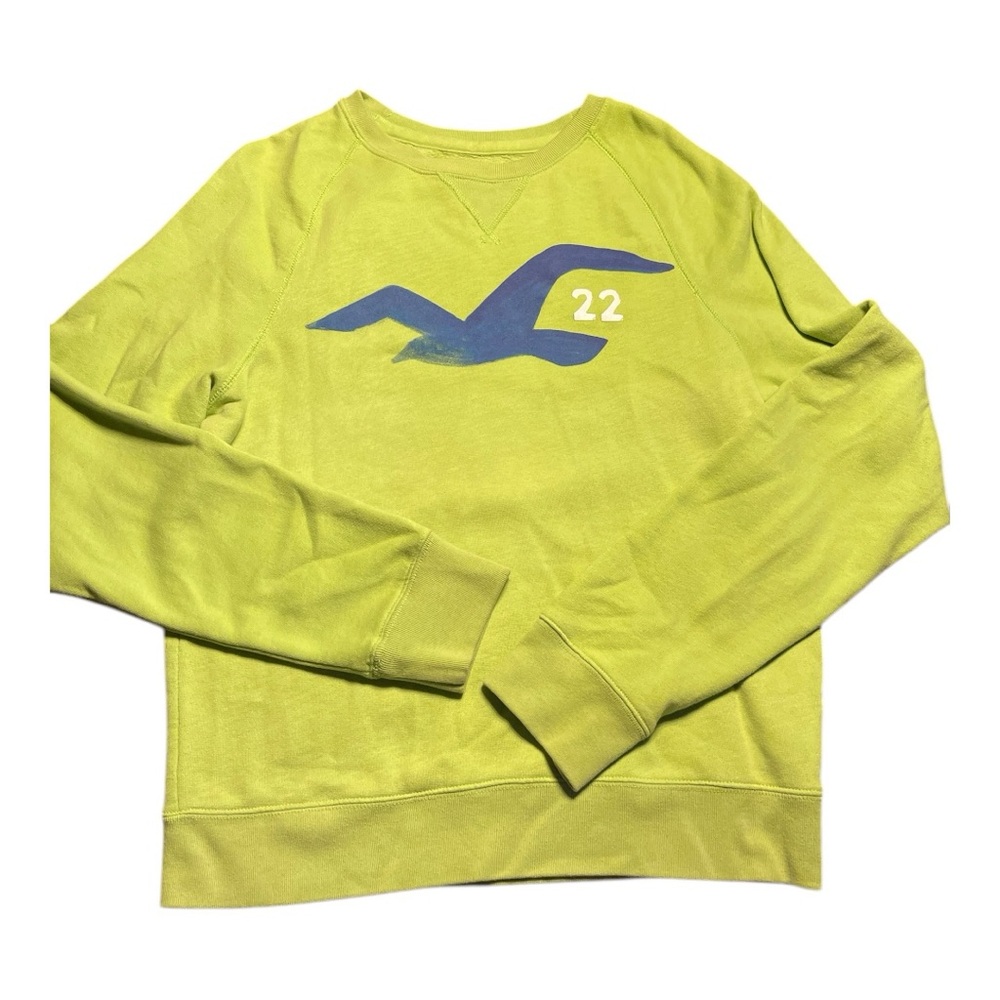 Hollister | Bright lime green crew neck sweatshirt